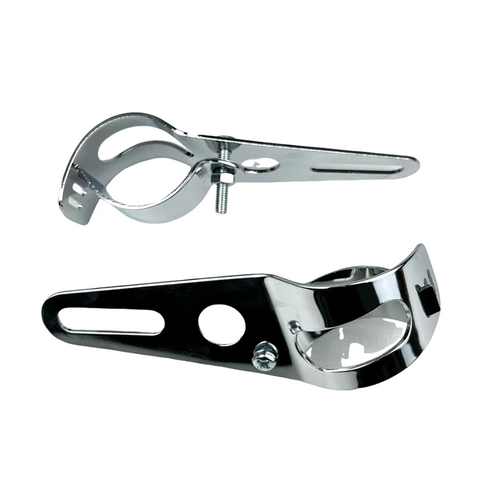 Suporte Farol 30/32/34mm Kit Cromado  1