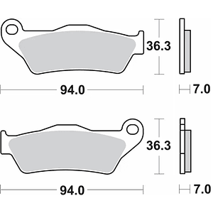 Pastilhas de Travão 1003LS Ducati Multistrada 950/V4 - SBS 
