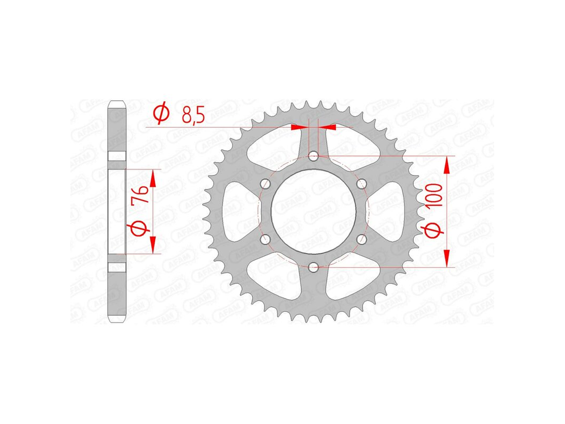 Kit Transmissão Yamaha MT-125 / YZF-R125 - AFAM  3
