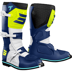 Botas RACE 2 Azuis / Amarelas Neon SHOT 