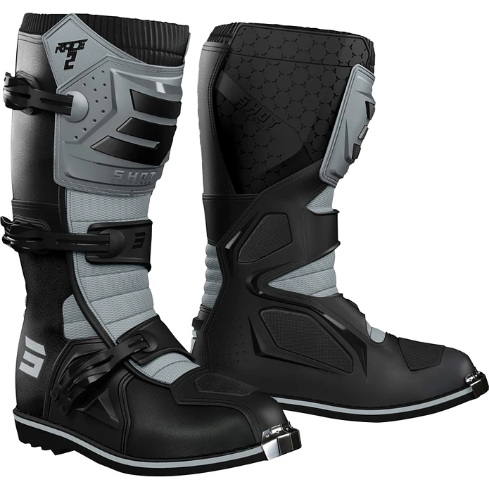 Botas RACE 2 Pretas / Cinza SHOT  1