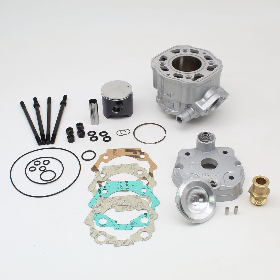 Cilindro Derbi Senda E2 77cc 1 Cabeça de Cilindro Segmento 2 Peças Italkit  1