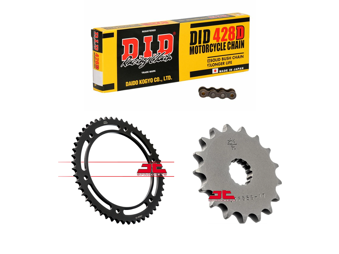 Kit Transmissão Yamaha DTR 125 (16-57) - DID  1