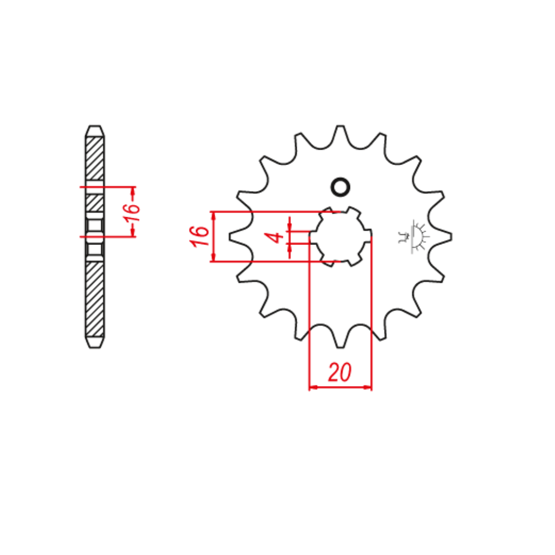 Pinhão de Ataque JT 546 Yamaha DT 50 LC 2
