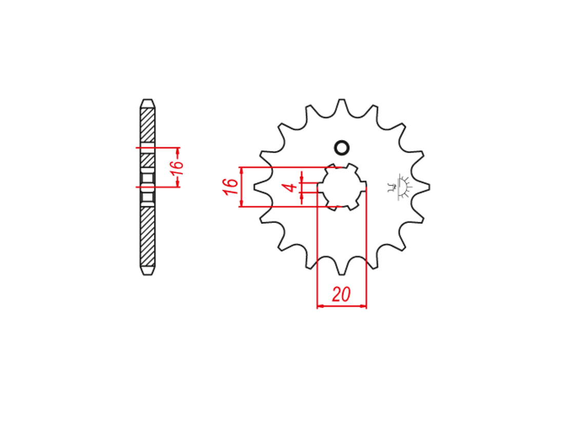 Pinhão de Ataque JT 546 Yamaha DT 50 LC 2