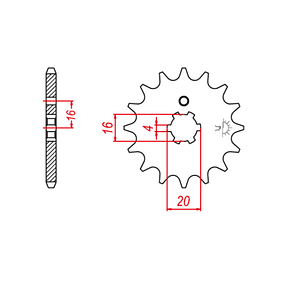 Pinhão de Ataque JT 546 Yamaha DT 50 LC