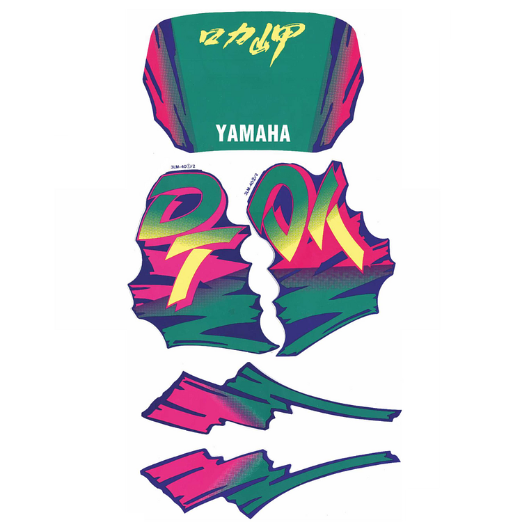 Kit Autocolantes Yamaha DT 50 Verde  1