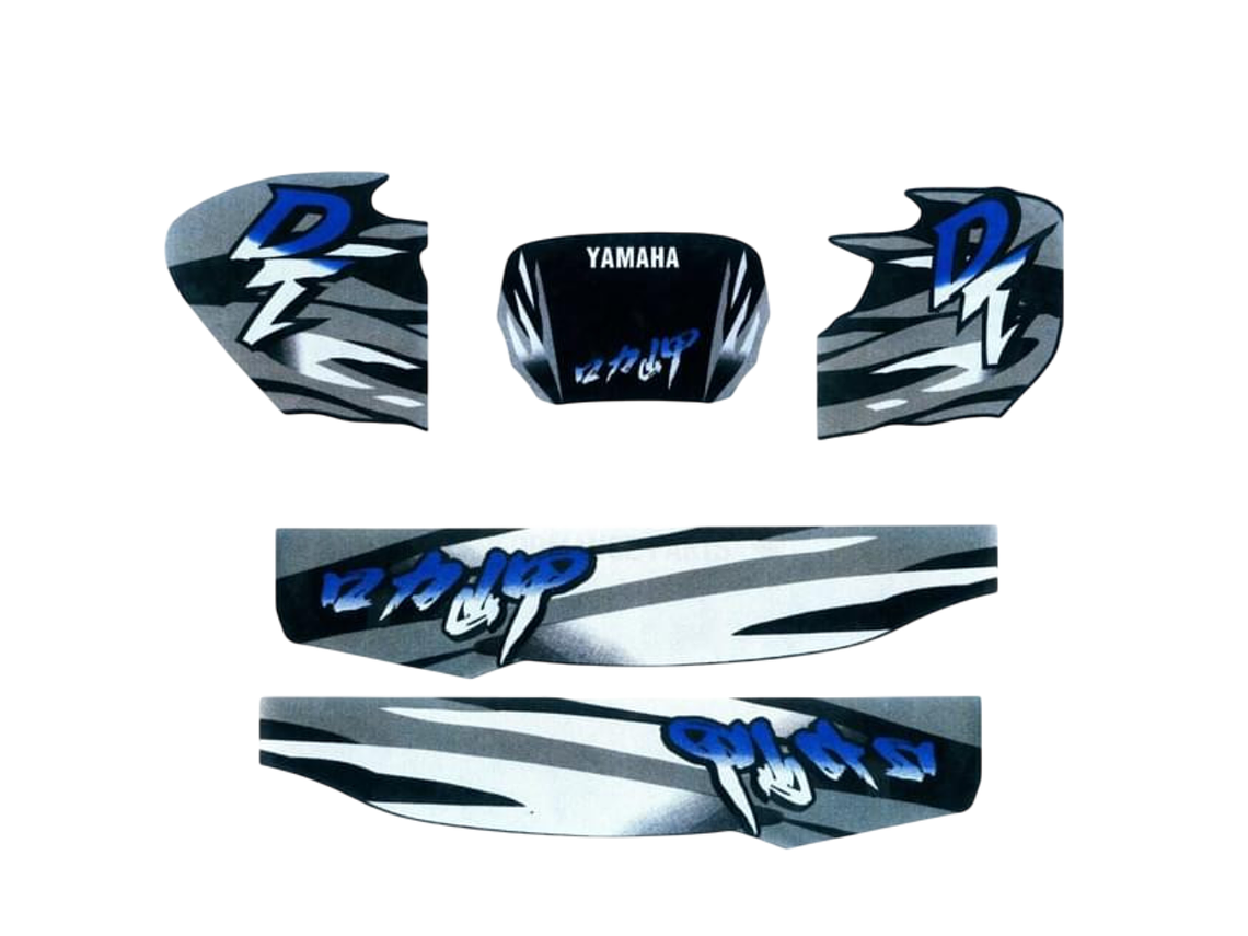 Kit Autocolantes Yamaha DT 50 Preto/Azul >1998  1