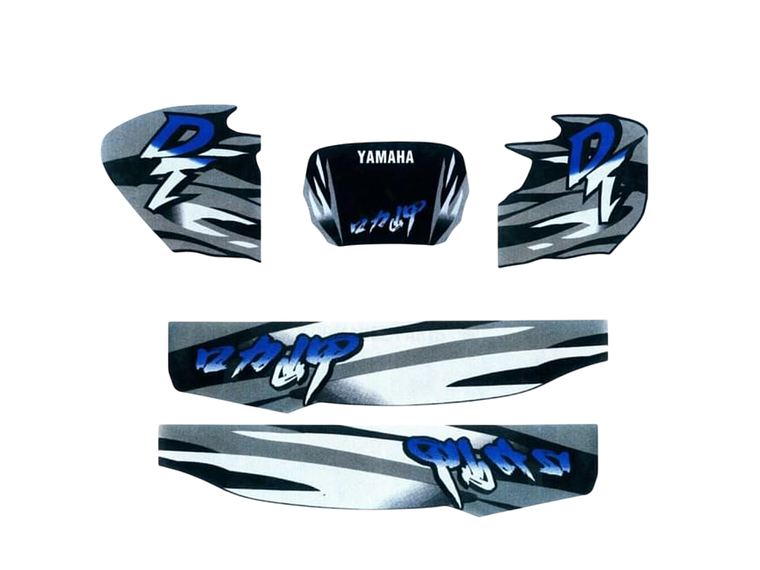 Kit Autocolantes Yamaha DT 50 Preto/Azul >1998  1