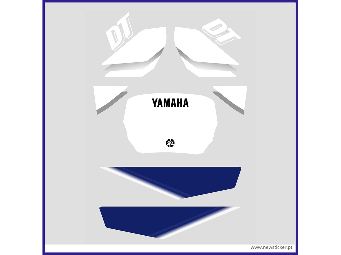 Kit Autocolantes Yamaha DT 50 Brancos 2003  1