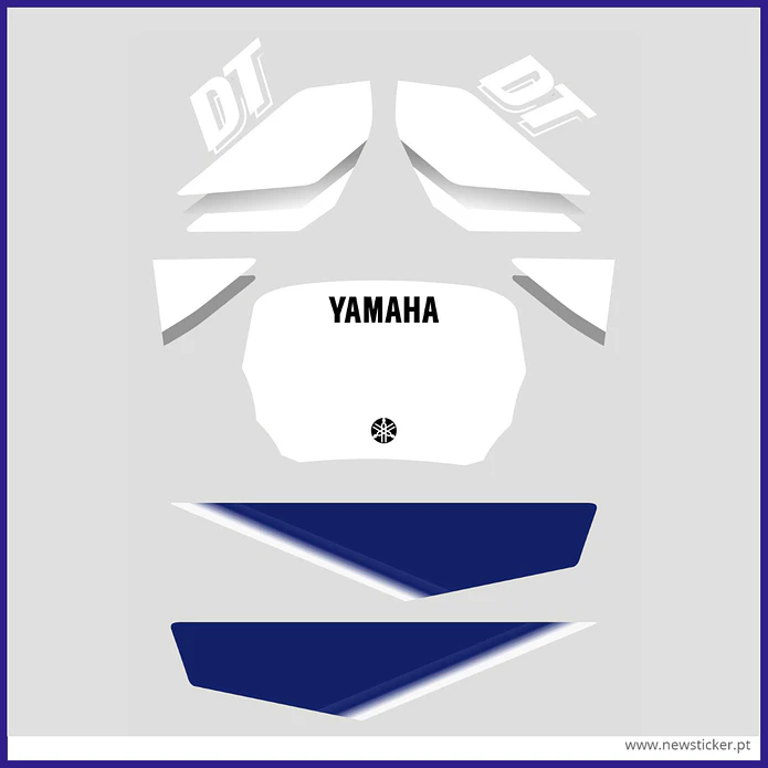 Kit Autocolantes Yamaha DT 50 Brancos 2003  1