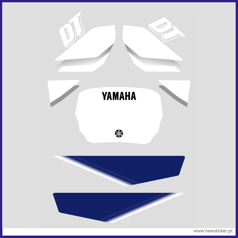 Kit Autocolantes Yamaha DT 50 Brancos 2003  1