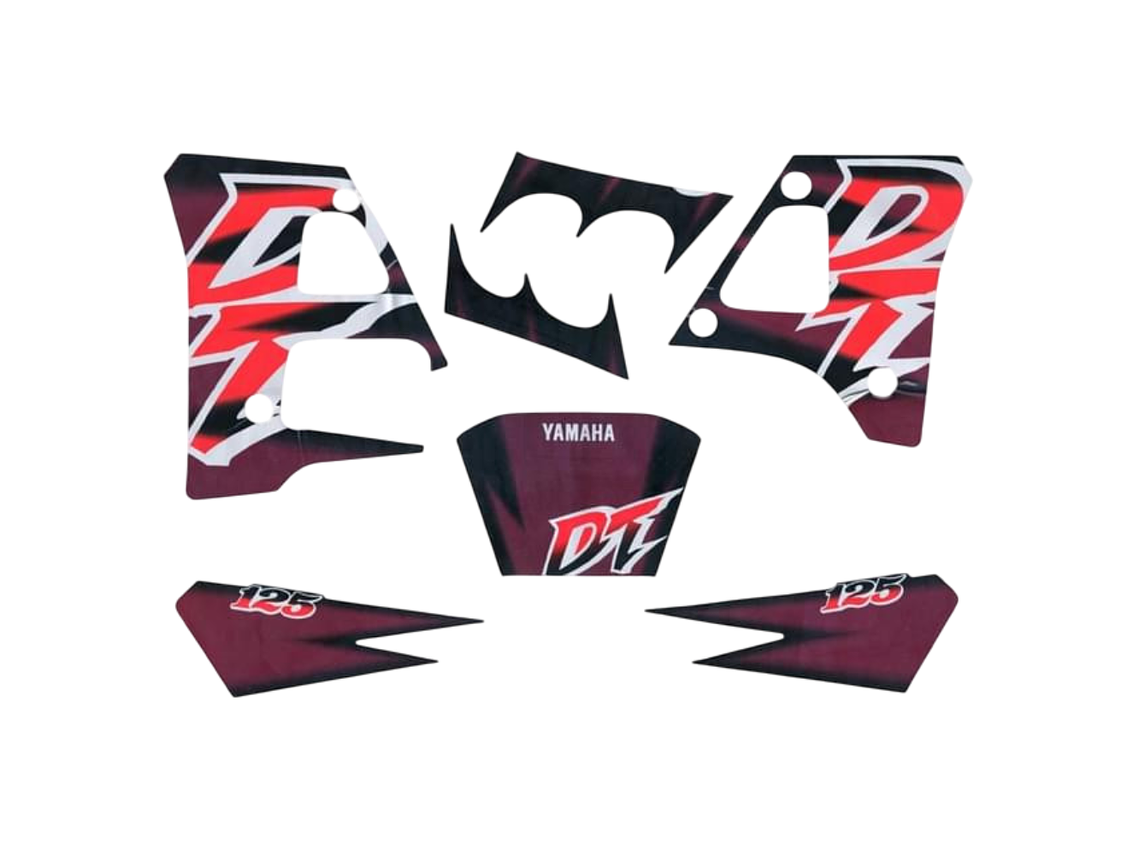 Kit Autocolantes Yamaha DTR 125 Bordô  1