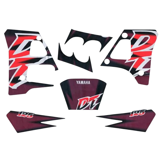 Kit Autocolantes Yamaha DTR 125 Bordô  1