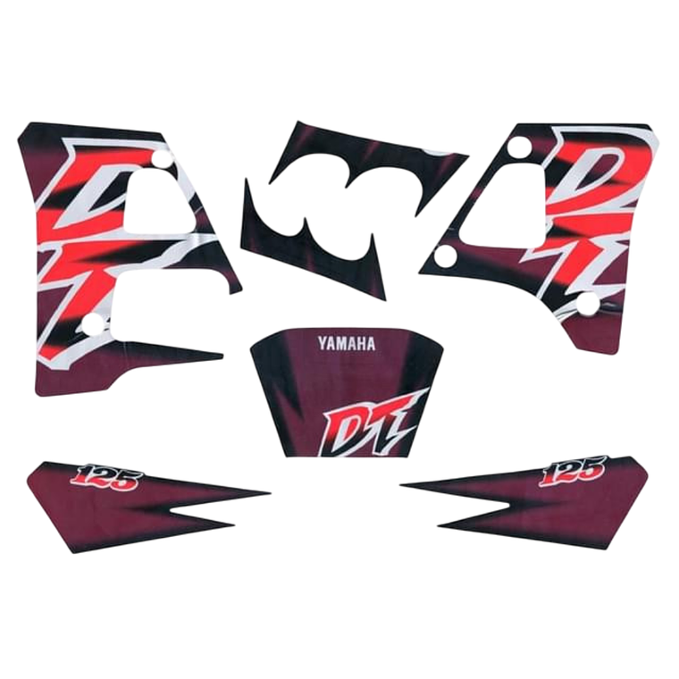 Kit Autocolantes Yamaha DTR 125 Bordô  1