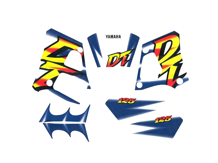 Kit Autocolantes Yamaha DTR 125 Azul  1