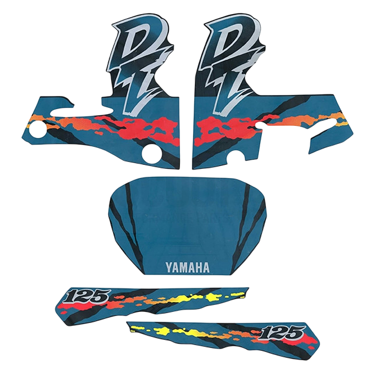 Kit Autocolantes Yamaha DTR 125 Verde  1