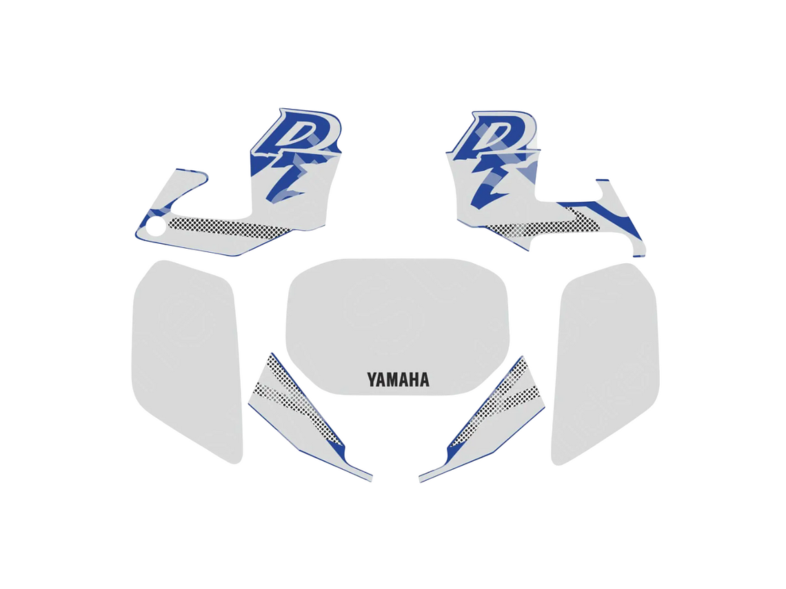 Kit Autocolantes Yamaha DTR 125 Poliéster Azul  1