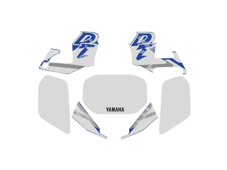 Kit Autocolantes Yamaha DTR 125 Poliéster Azul  1