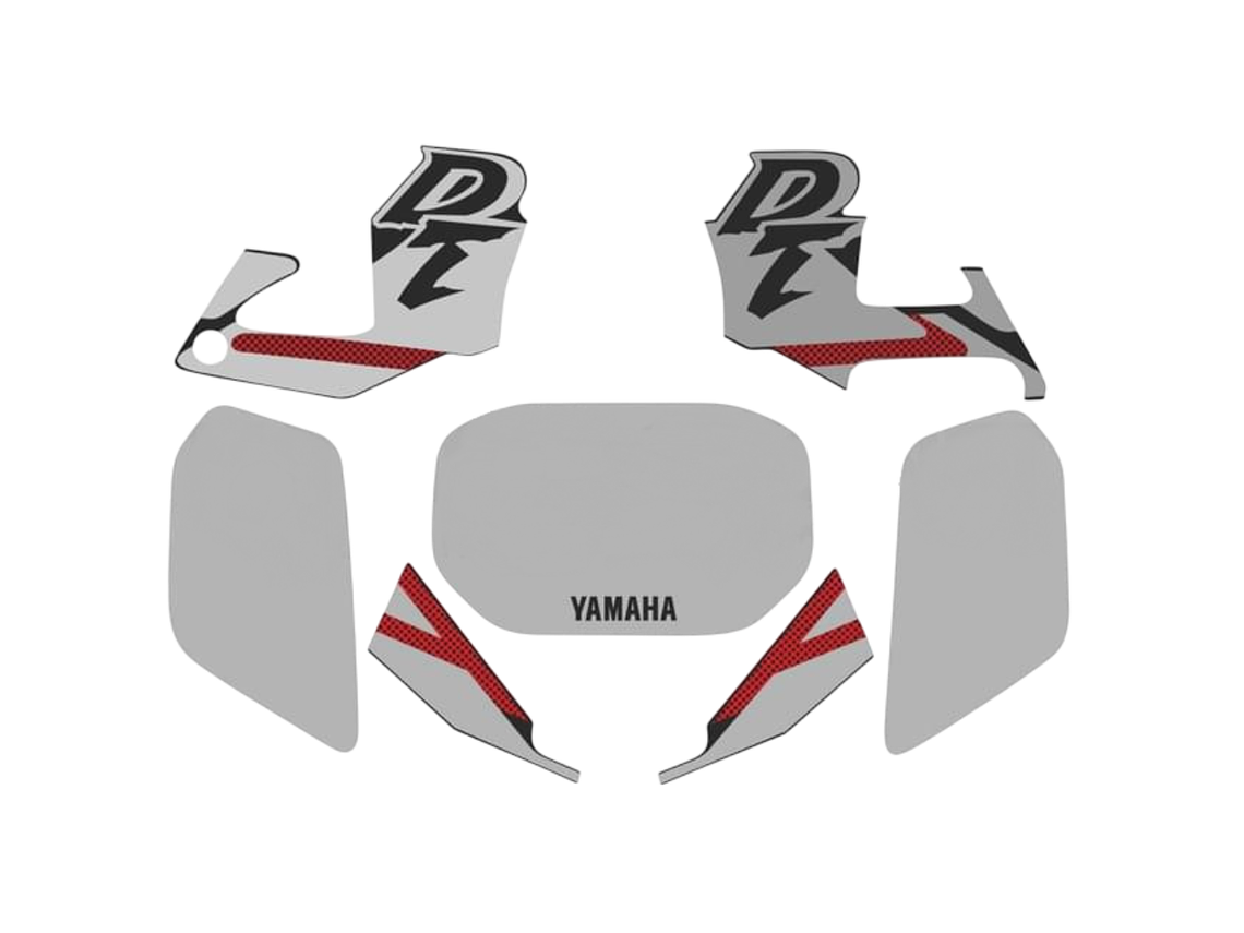 Kit Autocolantes Yamaha DTR 125 Cinzentos e Vermelhos  1