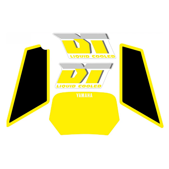 Kit Autocolantes Yamaha DT 50 LC Amarelos Liquid Cooled  1