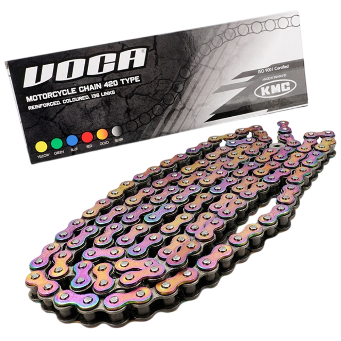 Corrente Reforçada 420 136 Elos Titânio - Voca 1