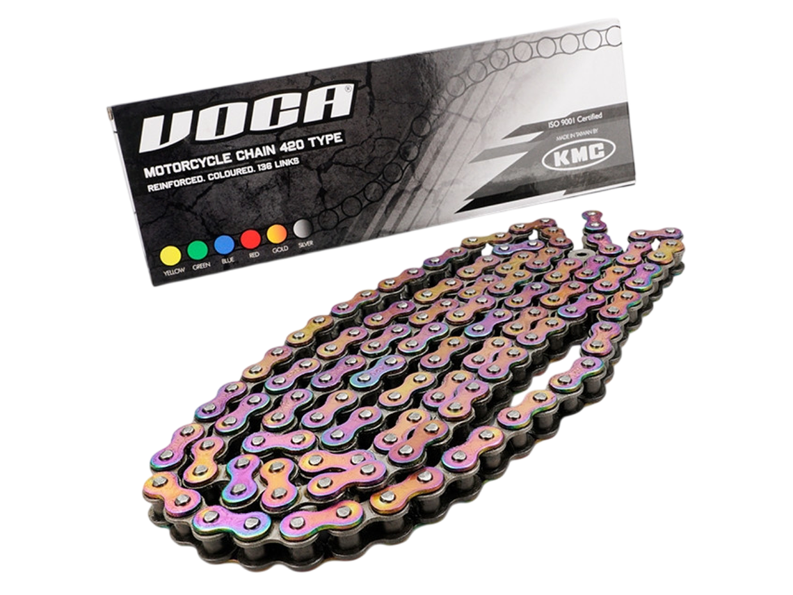 Corrente Reforçada 420 136 Elos Titânio - Voca 1