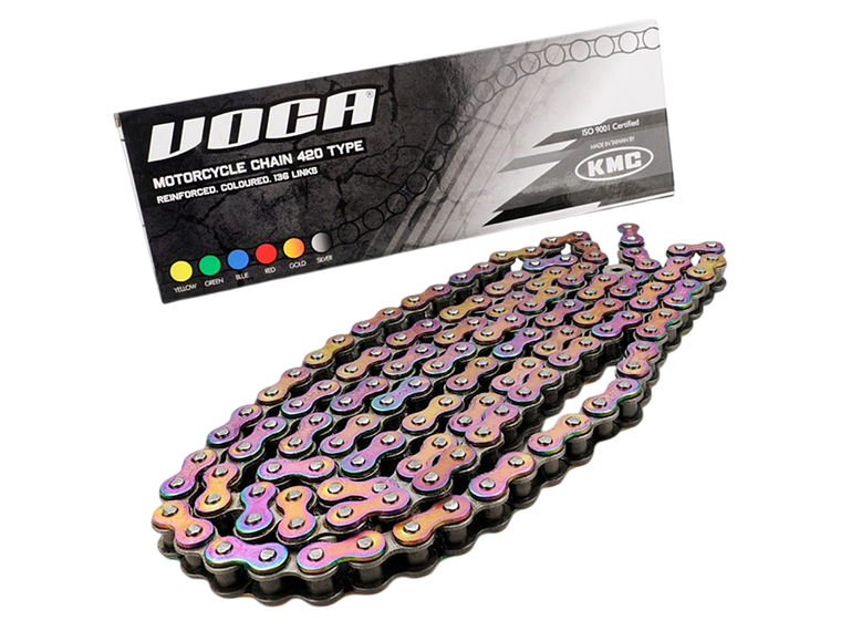 Corrente Reforçada 420 136 Elos Titânio - Voca 1