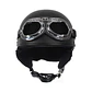 Capacete Clássico/Vintage Preto c/ Óculos  - vignette 3