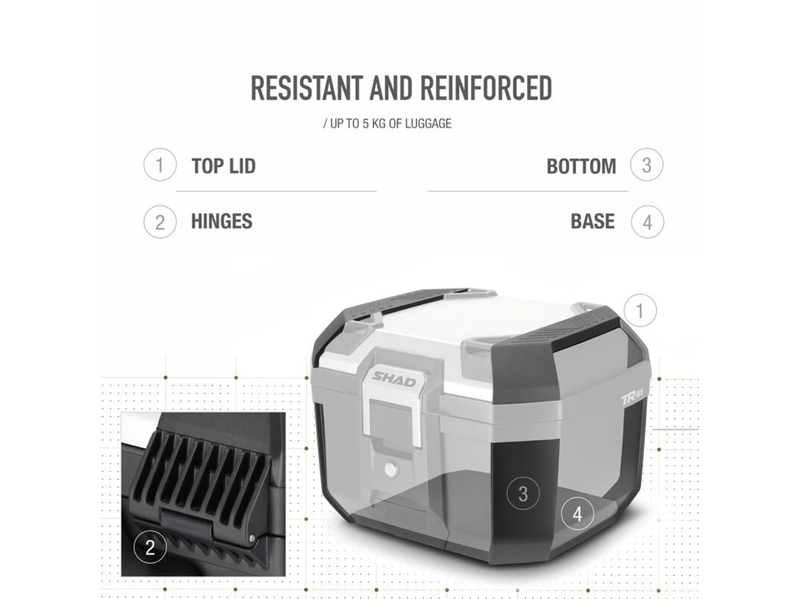 Top Case SHAD Terra TR41 (Preto/Alumínio)  2
