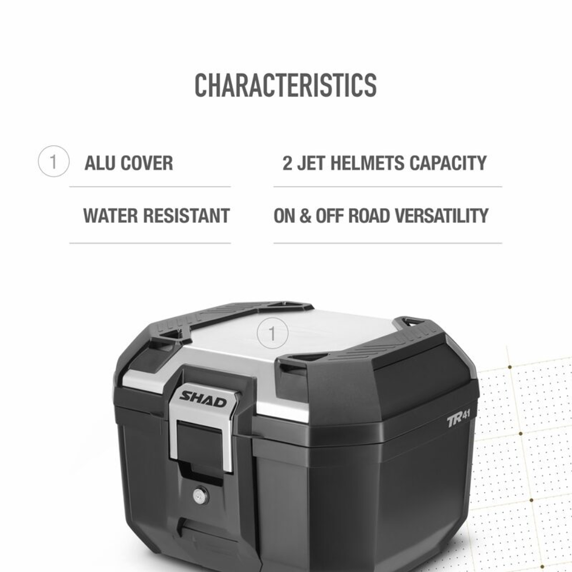 Top Case SHAD Terra TR41 (Preto/Alumínio)  3
