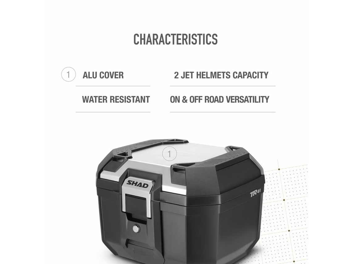 Top Case SHAD Terra TR41 (Preto/Alumínio)  3