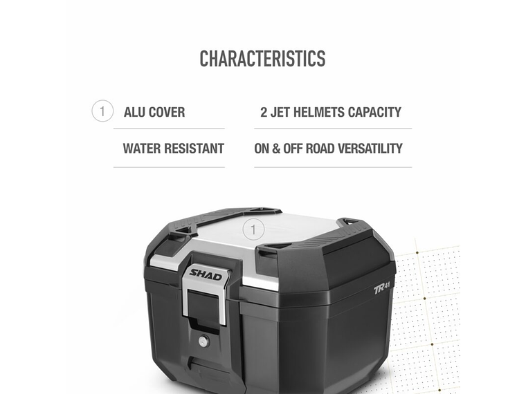 Top Case SHAD Terra TR41 (Preto/Alumínio)  3
