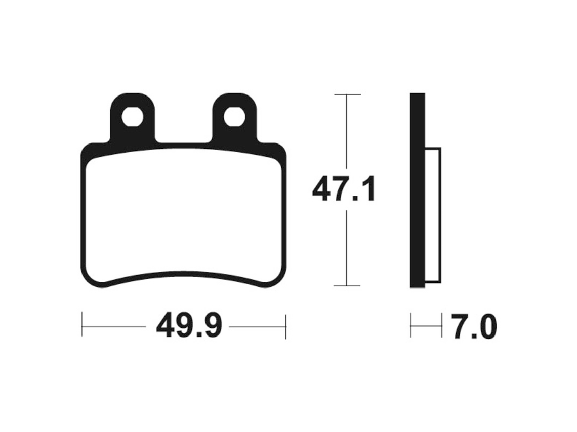 Pastilhas de Travão Yamaha DT 50 LC Roda Traseira  2