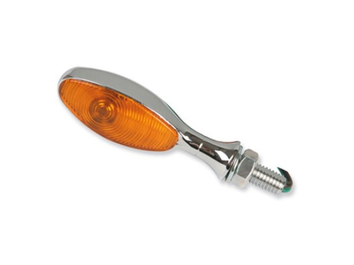 Pisca oval em cromagem. Cristal láser 1