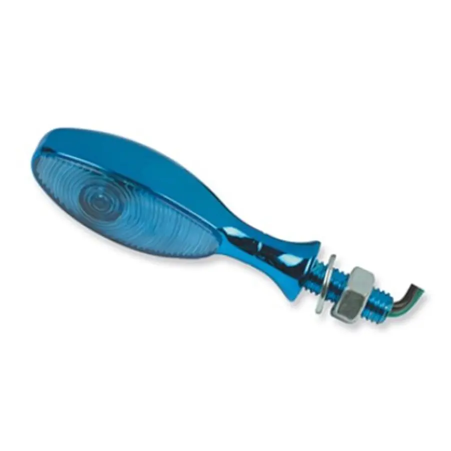 Pisca oval azul. Cristal afumado 21W 1