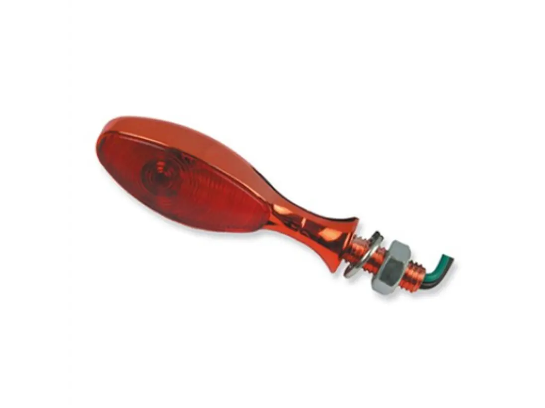 Pisca oval vermelha. Cristal afumado 21W 1