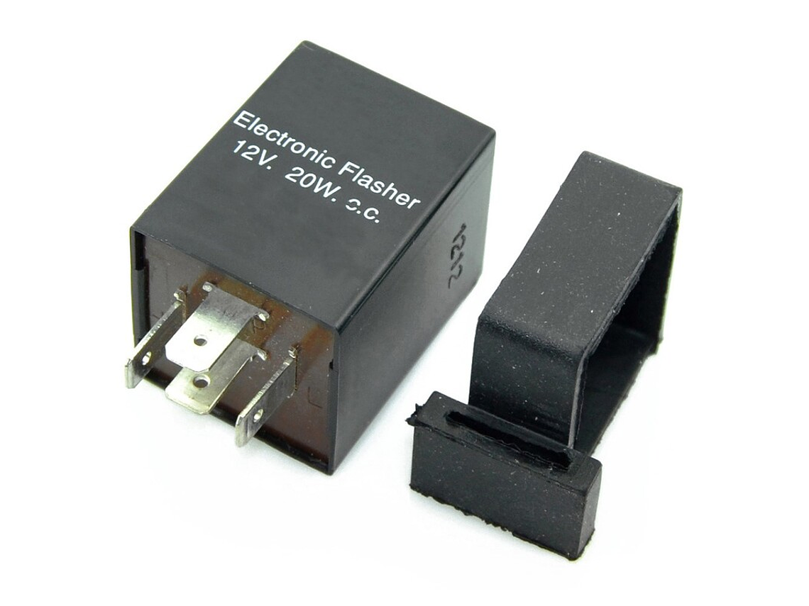 Relé de piscas V PARTS CC 12V 20W 4 terminais com suporte 1