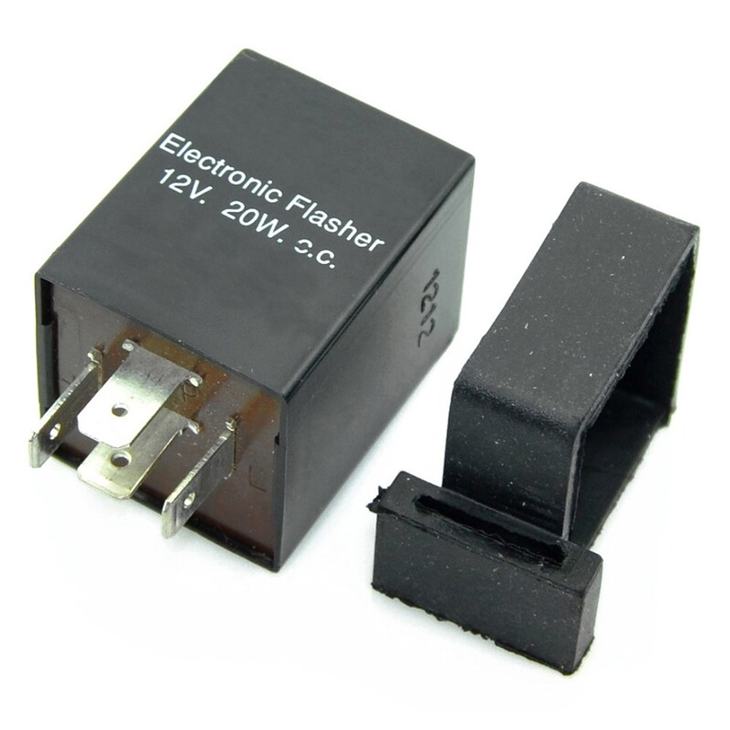 Relé de piscas V PARTS CC 12V 20W 4 terminais com suporte