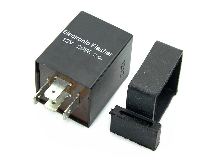 Relé de piscas V PARTS CC 12V 20W 4 terminais com suporte 1