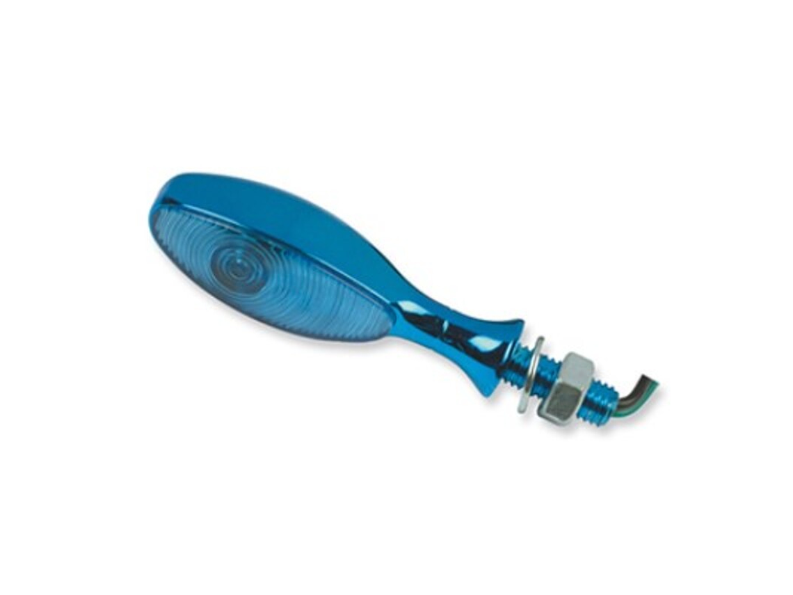 Pisca oval azul. Cristal láser 1