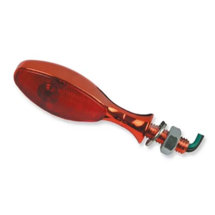 Pisca oval vermelha. Cristal afumado 1