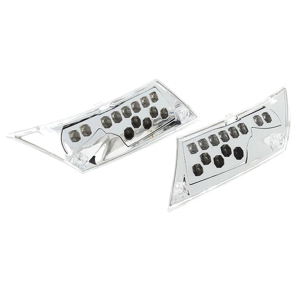 Pisca trás V PARTS tipo OEM, LED, cromado, Piaggio Zip 50 1