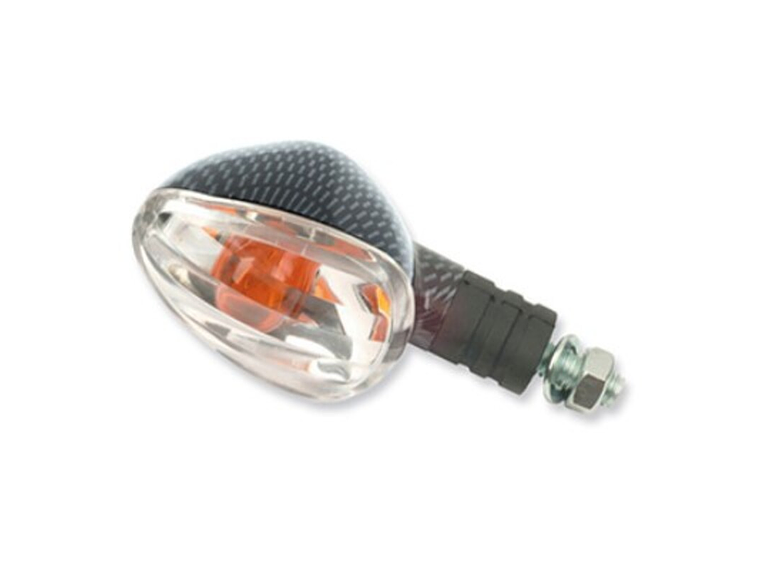 Conjunto de Piscas Universais V PARTS Braço Curto, carbono. Cristal âmbar 1