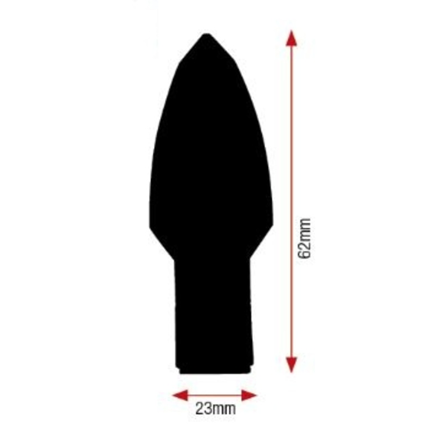 Piscas V PARTS Spear LED preto universal
