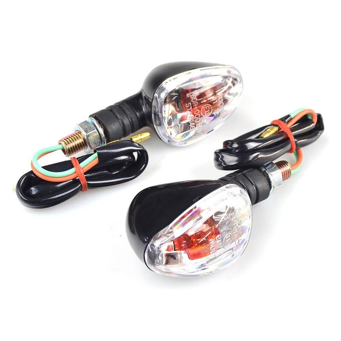 Conjunto de Piscas Universais V PARTS Braço Curto preto. Cristal transparemte 1