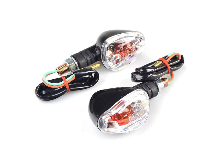 Conjunto de Piscas Universais V PARTS Braço Curto preto. Cristal transparemte 1