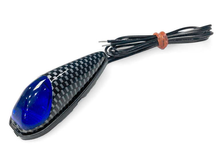 Pisca tipo lágrima, carbono. Cristal azul 1