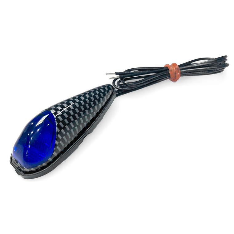 Pisca tipo lágrima, carbono. Cristal azul 1