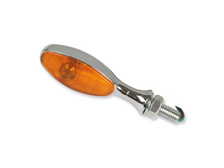 Pisca oval em cromagem. Cristal afumado 21W 1